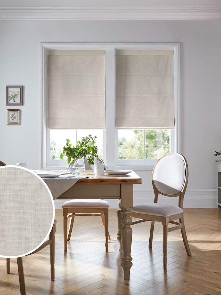 Laura Ashley Grey Easton Made To Measure Roman Blind - Image 1 of 6