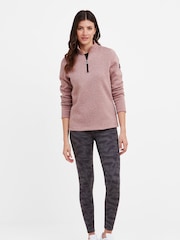 Tog 24 Light Pink Pearson Knit Look Zip Neck Fleece - Image 3 of 5