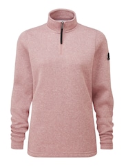 Tog 24 Light Pink Pearson Knit Look Zip Neck Fleece - Image 5 of 5