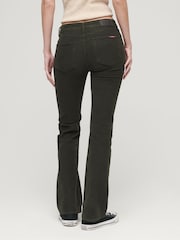 Superdry Green Mid Rise Slim Cord Flare Jeans - Image 2 of 3