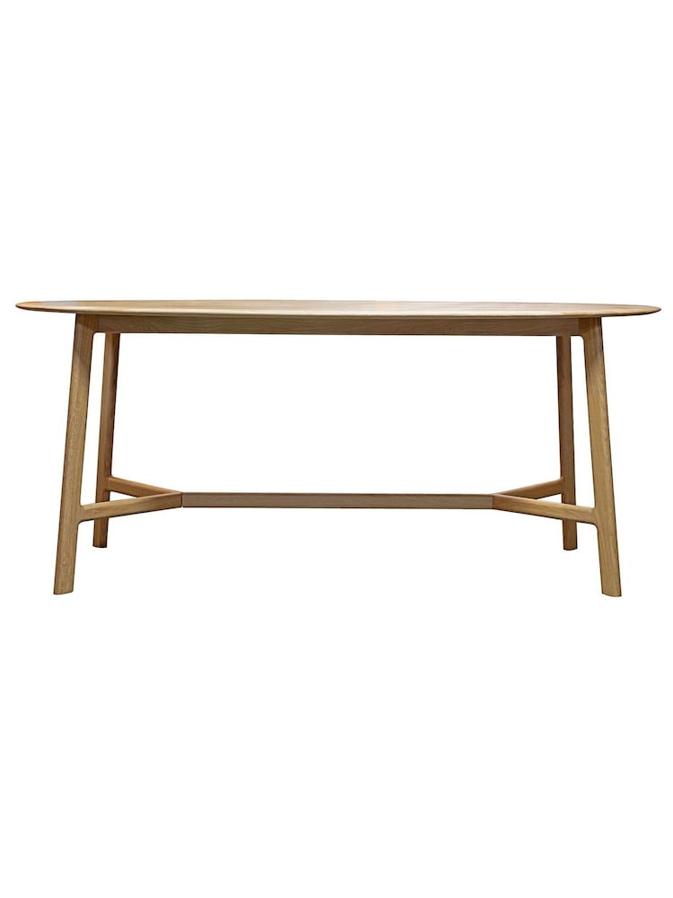 Gallery Home Natural York Oval Six Seater Dining Table - Image 3 of 3