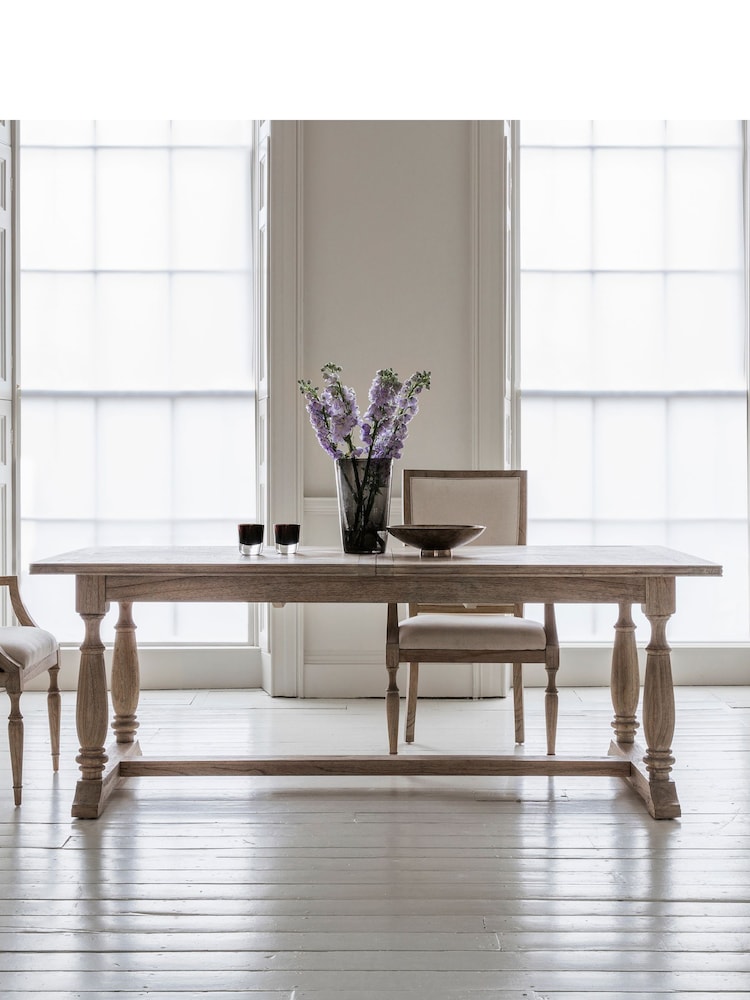 Gallery Home Natural Missouri 10 Seater Extending Dining Table - Image 2 of 4