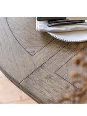Gallery Home Natural Missouri Round 10 Seater Extending Dining Table - Image 2 of 6