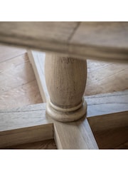 Gallery Home Natural Missouri Round 10 Seater Extending Dining Table - Image 3 of 6