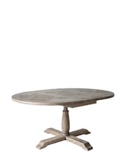 Gallery Home Natural Missouri Round 10 Seater Extending Dining Table - Image 5 of 6