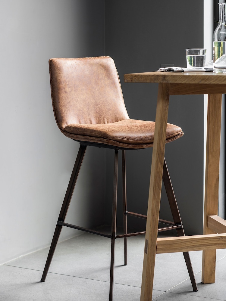 Gallery Home Set of 2 Brown Pittsburgh Bar Stools - Image 1 of 3