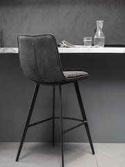 Gallery Home Set of 2 Grey Pittsburgh Bar Stools - Image 1 of 3
