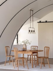 Gallery Home Natural Virginia Round 6 Seater Extending Dining Table - Image 7 of 7