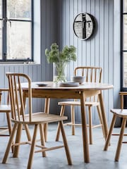 Gallery Home Natural Virginia Round 6 Seater Extending Dining Table - Image 2 of 5