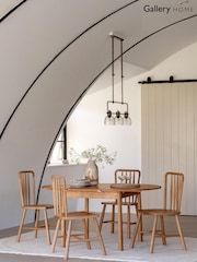 Gallery Home Natural Virginia Round 6 Seater Extending Dining Table - Image 2 of 7