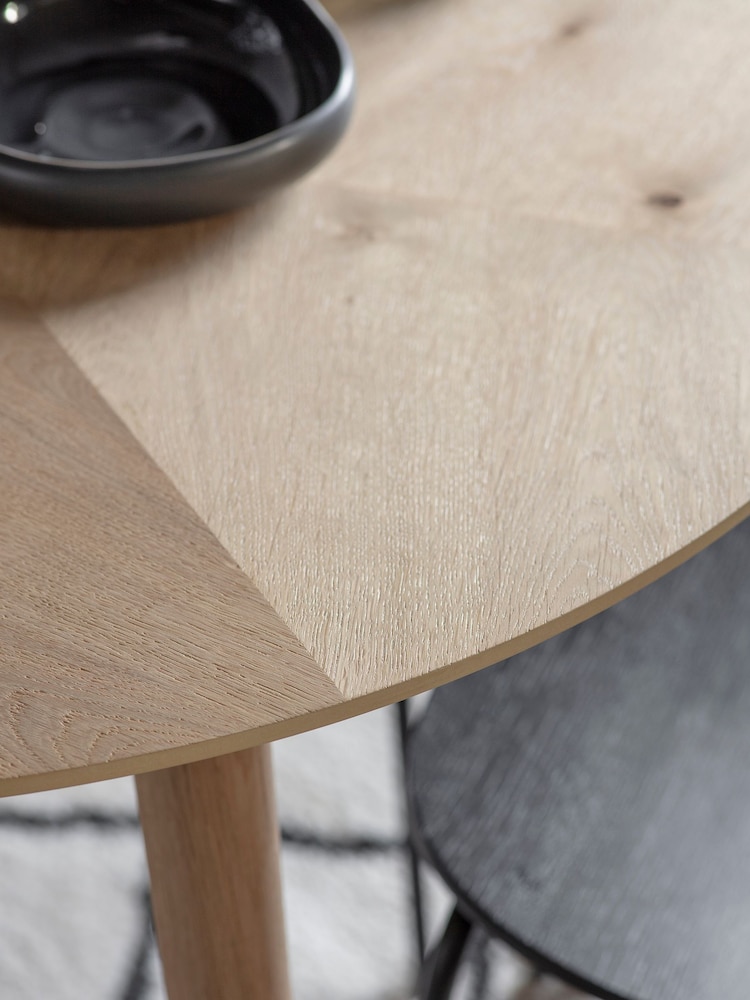 Gallery Home Natural Ramsey Round 4 Seater Dining Table - Image 1 of 3