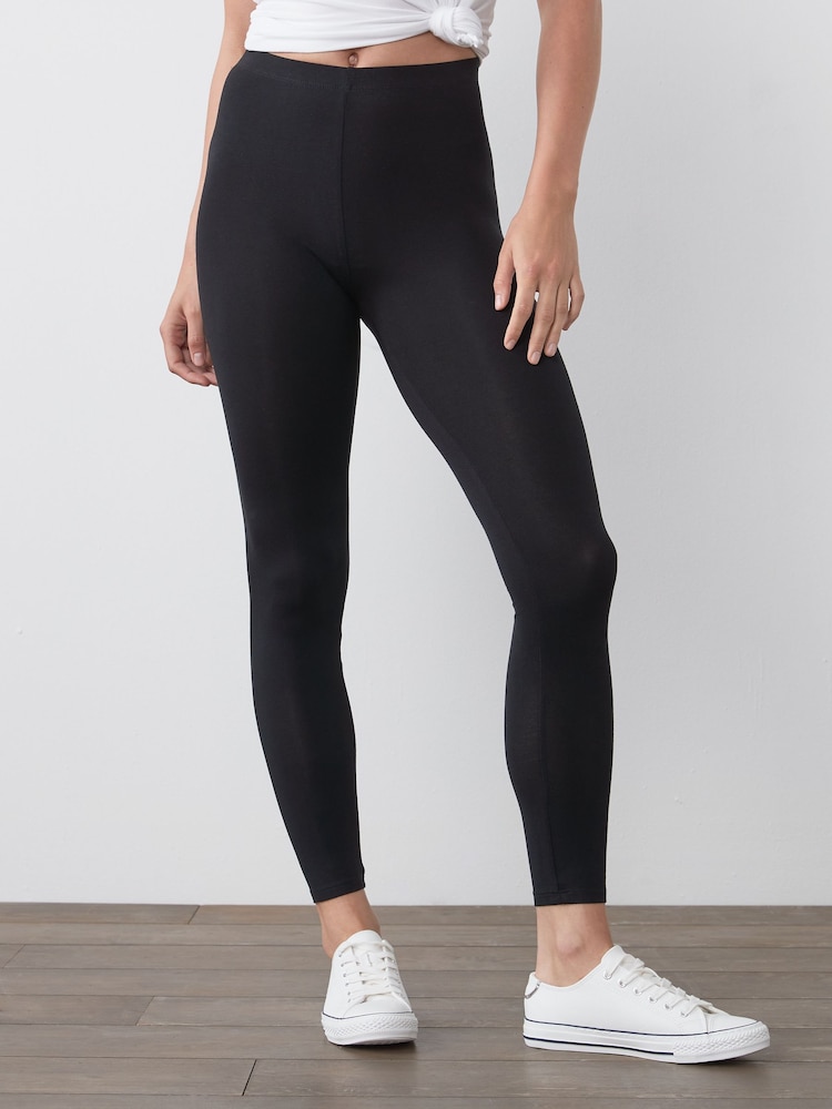 Noir - Leggings pleine longueur 2 Pack - Image 1 of 4
