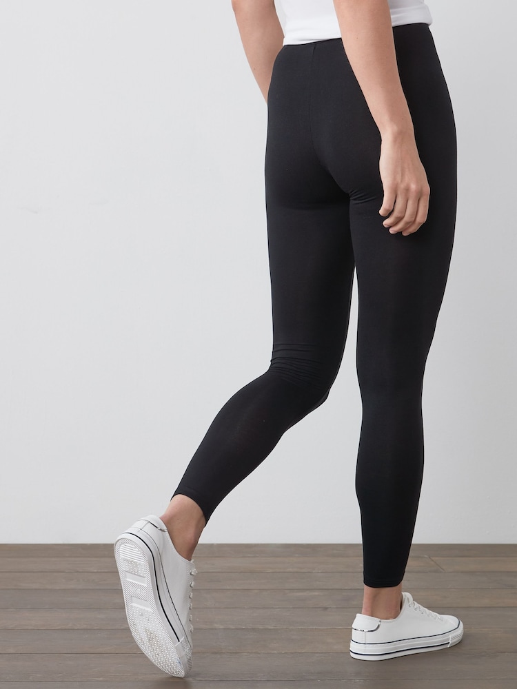 Noir - Leggings pleine longueur 2 Pack - Image 2 of 4