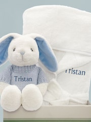 Personalised Little Bunny and Bathrobe Gift Set Babyblooms - Image 3 of 5