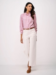 Crew Clothing Pink Harmony Cotton Frill Blouse - Image 3 of 5
