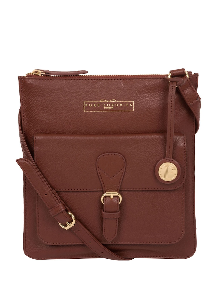 Pure Luxuries London Kenley Leather Cross-Body Bag - Image 1 of 7