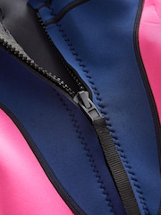 Long Sleeve Navy/Pink 3mm Neoprene Wetsuit (1-16yrs) - Image 7 of 8
