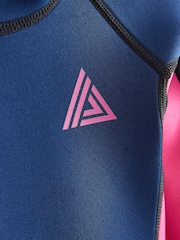 Long Sleeve Navy/Pink 3mm Neoprene Wetsuit (1-16yrs) - Image 8 of 8