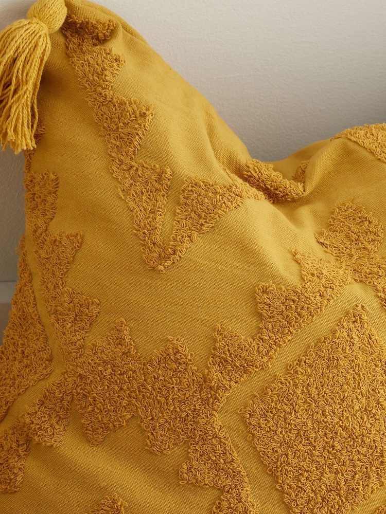 Pineapple Elephant Yellow Imani Tufted Cushion - Image 1 of 4