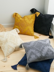 Pineapple Elephant Yellow Imani Tufted Cushion - Image 3 of 4