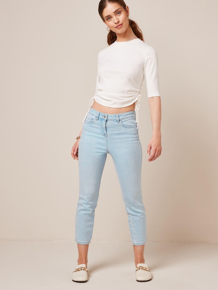Bleach Blue Cropped Slim Jeans - Image 3 of 5
