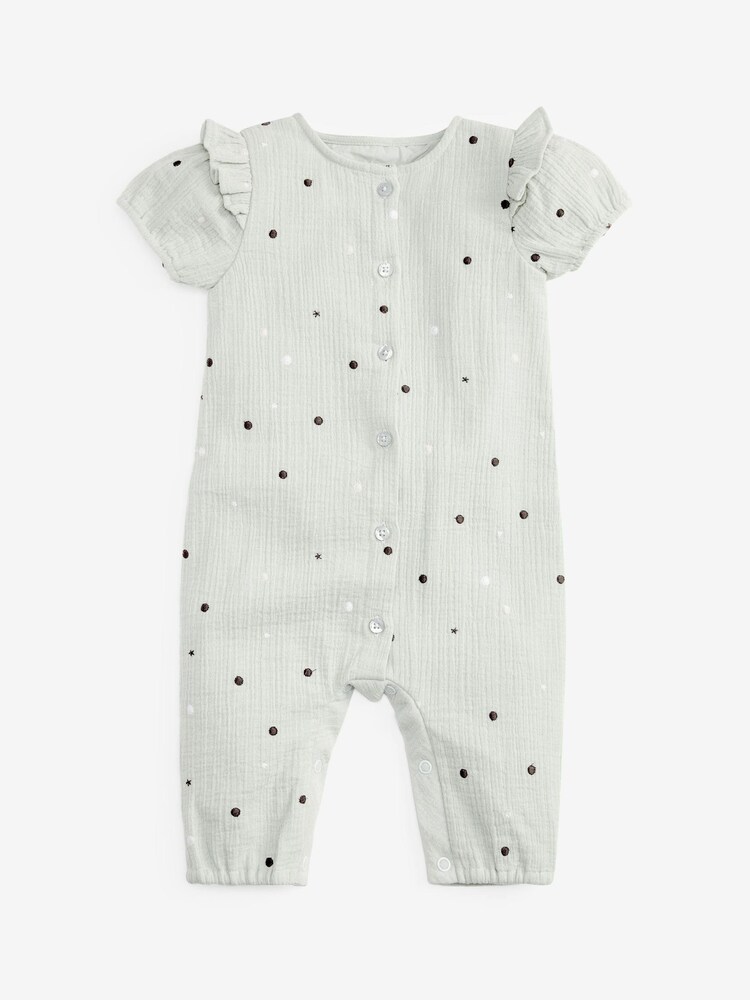 Mint Green Polka-Dot Romper - Image 5 of 7