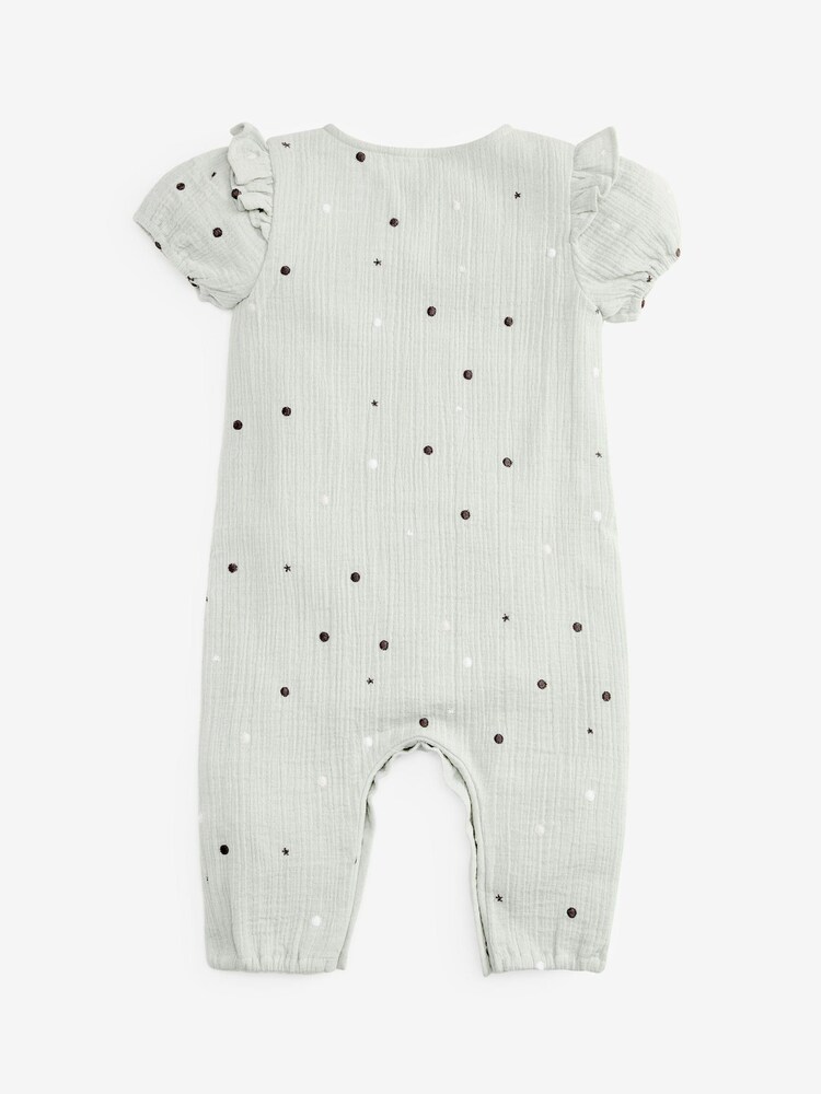 Mint Green Polka-Dot Romper - Image 6 of 7