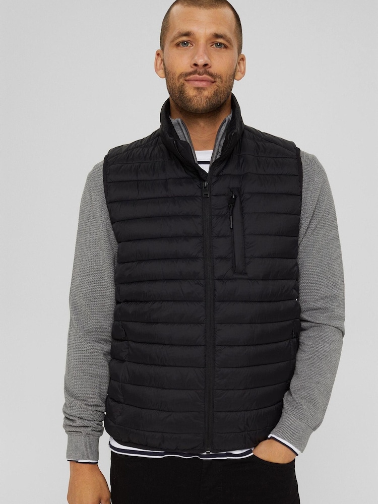 Esprit Mens Black Outdoor Padded Gilet - Image 1 of 5
