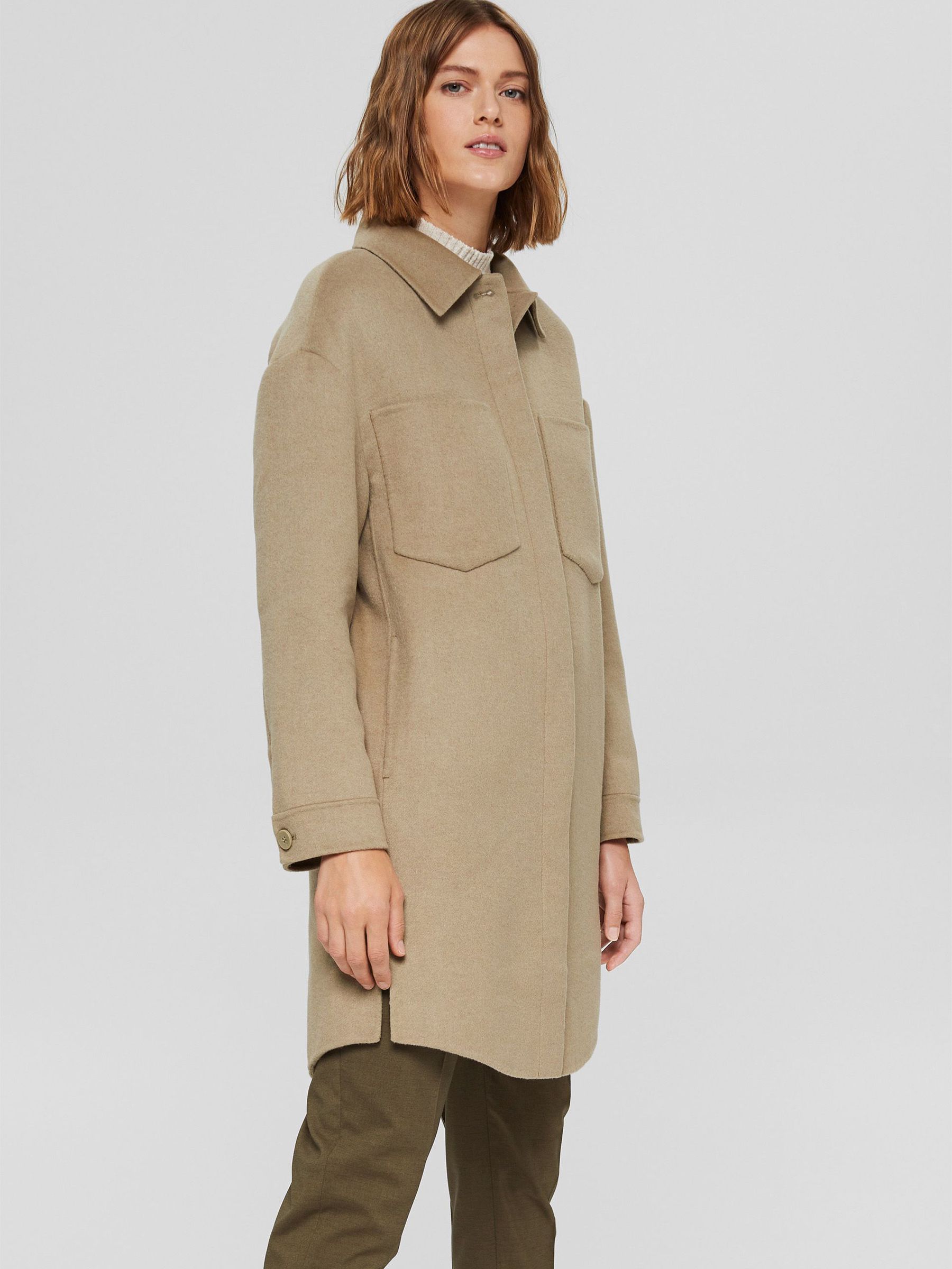 Buy Esprit Beige Smart Wool Jacket from Next Luxembourg
