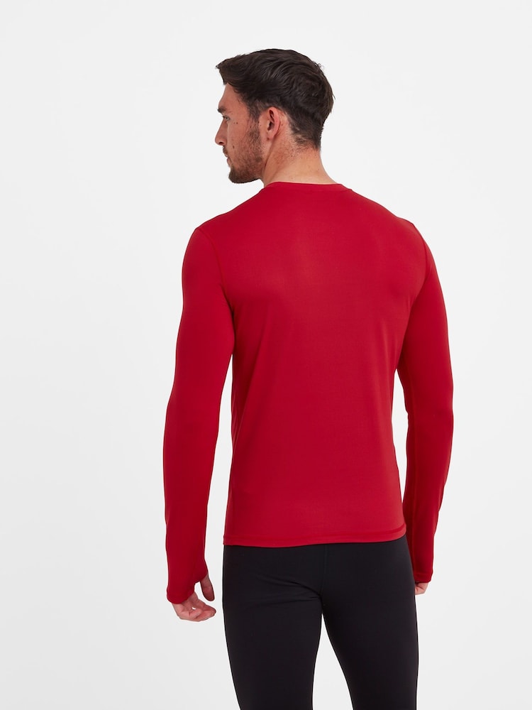 Tog 24 Red Snowdon Thermal Zip Neck Saga T-Shirt - Image 2 of 6