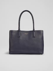 LK Bennett Blue Leather Lillian Tote Bag - Image 2 of 4