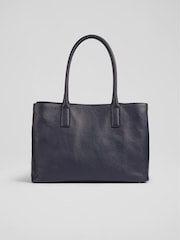 LK Bennett Blue Leather Lillian Tote Bag - Image 3 of 4