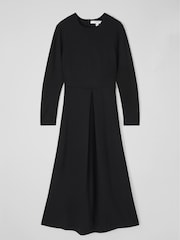 LK Bennett Black Jersey Fit And Flare Womens Maria Dress - Image 5 of 5