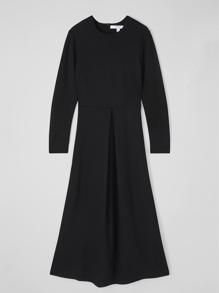 LK Bennett Black Jersey Fit And Flare Womens Maria Dress - Image 5 of 5