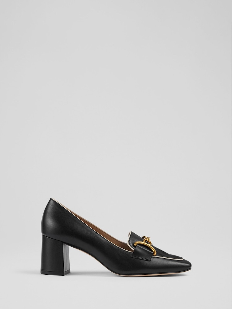 LK Bennett Black Snaffle Samantha Courts With Piping - Image 1 of 4