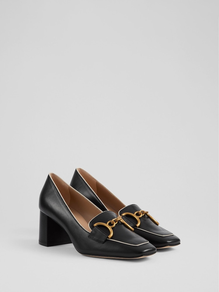 LK Bennett Black Snaffle Samantha Courts With Piping - Image 2 of 4