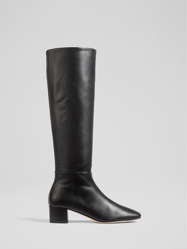 LK Bennett Black Low Karen Kristen Boots - Image 1 of 4