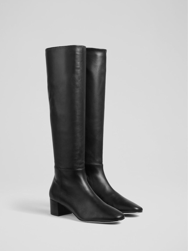 LK Bennett Black Low Karen Kristen Boots - Image 2 of 4