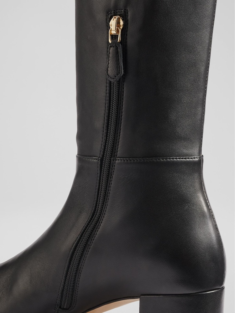 LK Bennett Black Low Karen Kristen Boots - Image 4 of 4