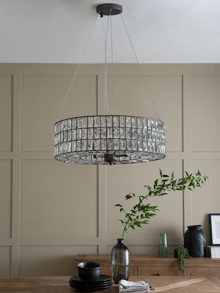 Black Boston 3 Light Chandelier Ceiling Light - Image 2 of 4