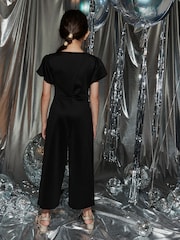 Black Mesh Occassion Jumpsuit (3-16yrs) - Image 2 of 8