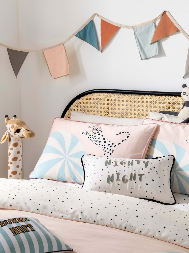Yvonne Ellen Pink Kids Mini Carnival Duvet Cover and Pillowcase Set - Image 2 of 2