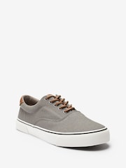 Grey Regular Fit Classic Canvas Pumps - Image 4 of 6
