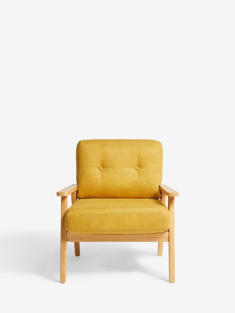Scion Chenille Ochre Yellow Jesper Chair - Image 2 of 7