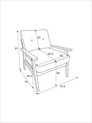 Scion Chenille Ochre Yellow Jesper Chair - Image 4 of 7