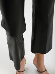 Soaked In Luxury Black Slkaylee PU Kickflare Trousers - Image 5 of 7
