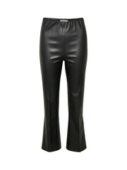 Soaked In Luxury Black Slkaylee PU Kickflare Trousers - Image 6 of 7