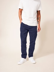 White Stuff Blue Kegworth Cargo 100% Cotton Trousers - Image 1 of 5
