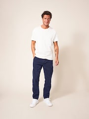 White Stuff Blue Kegworth Cargo 100% Cotton Trousers - Image 2 of 5
