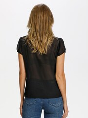 Saint Tropez Black Lilly Short Sleeve Shirt - Image 2 of 8